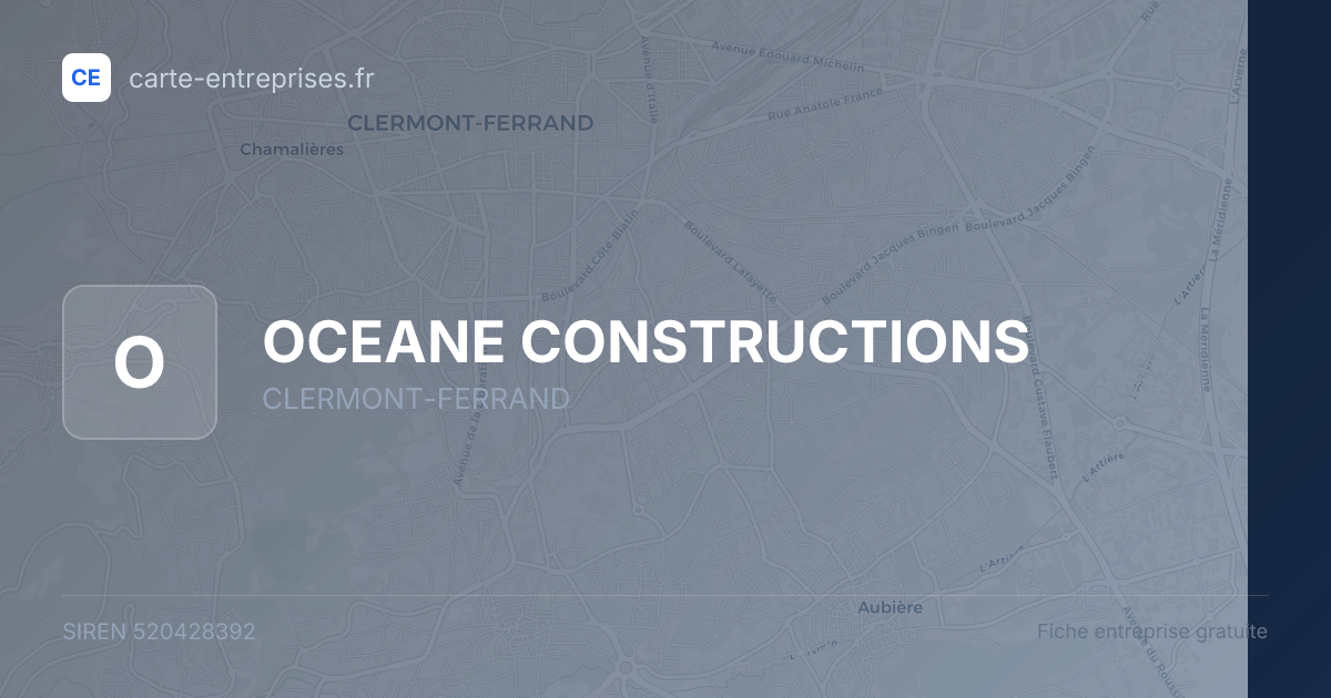 OCEANE CONSTRUCTIONS — 520428392 — fiche entreprise