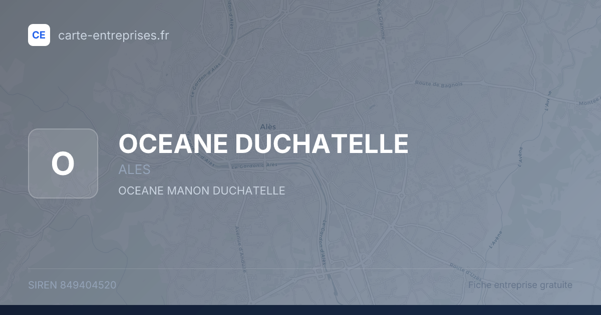 OCEANE DUCHATELLE — 849404520 — fiche entreprise
