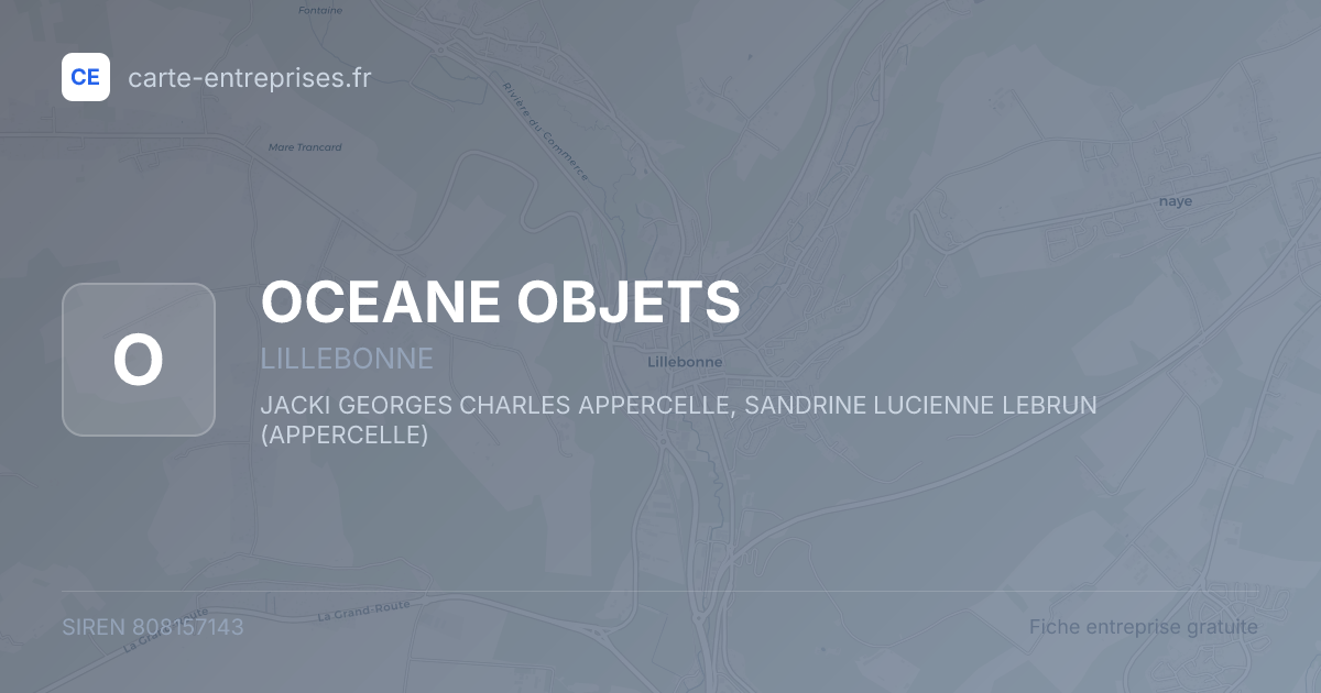 OCEANE OBJETS — 808157143 — fiche entreprise
