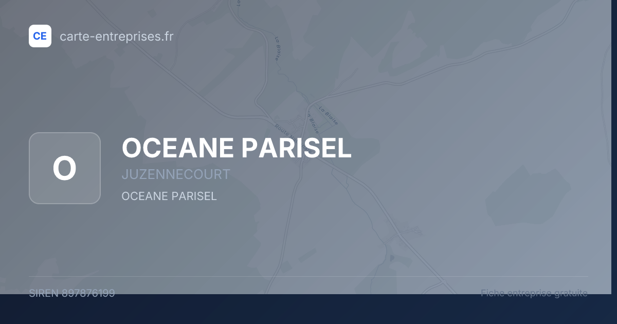 OCEANE PARISEL — 897876199 — fiche entreprise