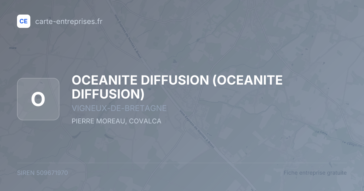 OCEANITE DIFFUSION — 509671970 — fiche entreprise