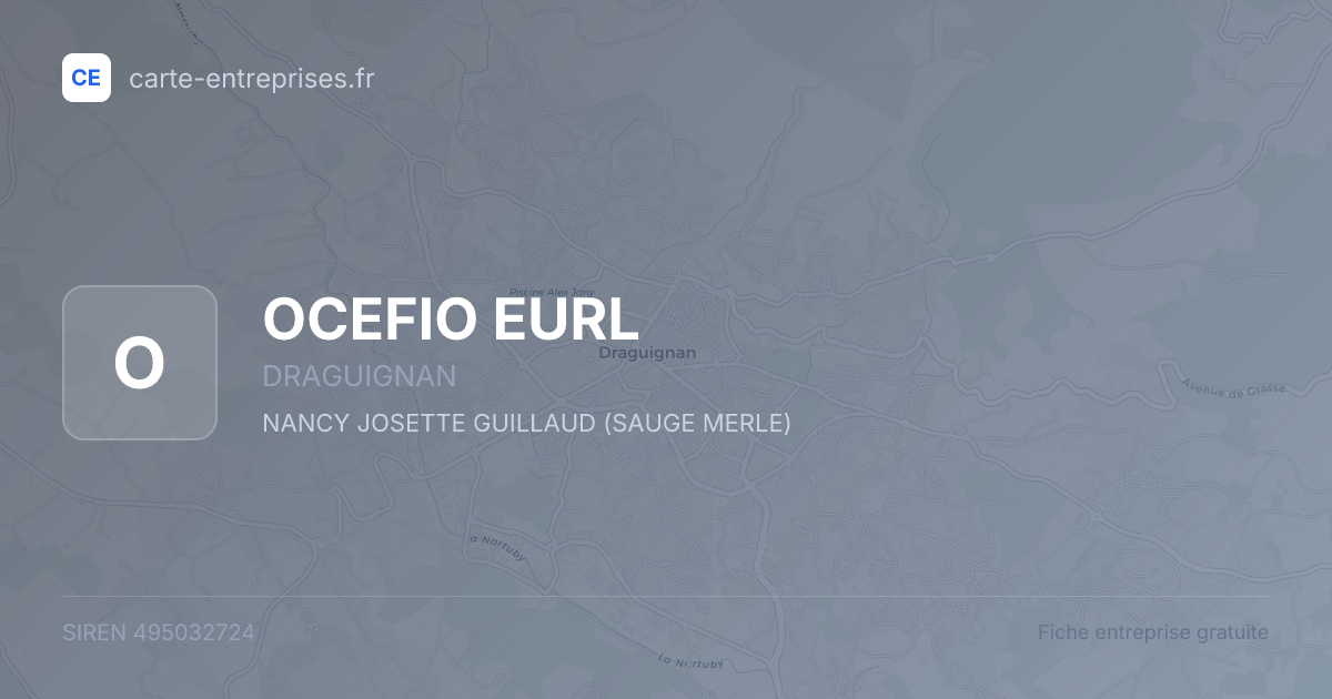 OCEFIO EURL — 495032724 — fiche entreprise