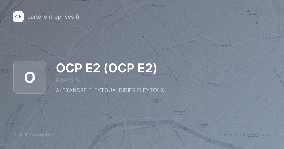 OCP E2 — 538409897 — fiche entreprise