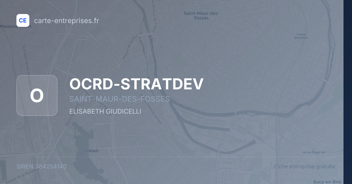 OCRD-STRATDEV — 384254140 — fiche entreprise