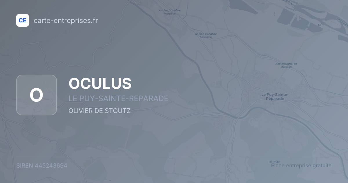 OCULUS — 445243694 — fiche entreprise