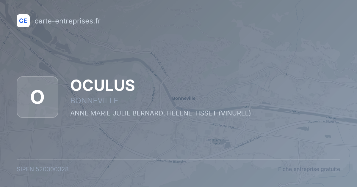 OCULUS — 520300328 — fiche entreprise