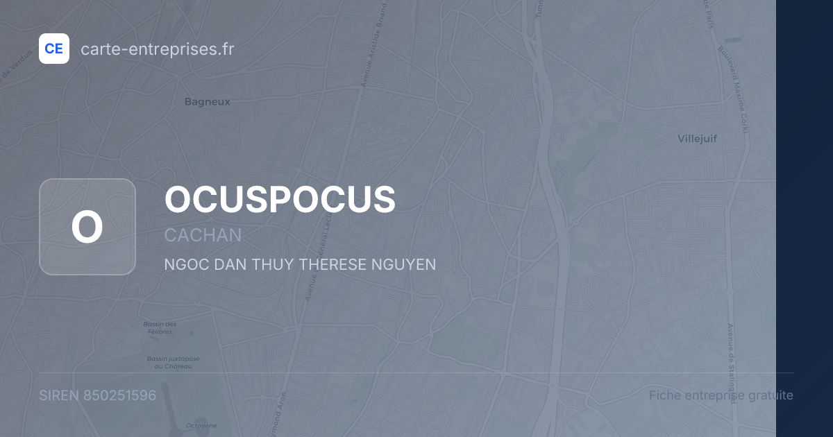 OCUSPOCUS — 850251596 — fiche entreprise