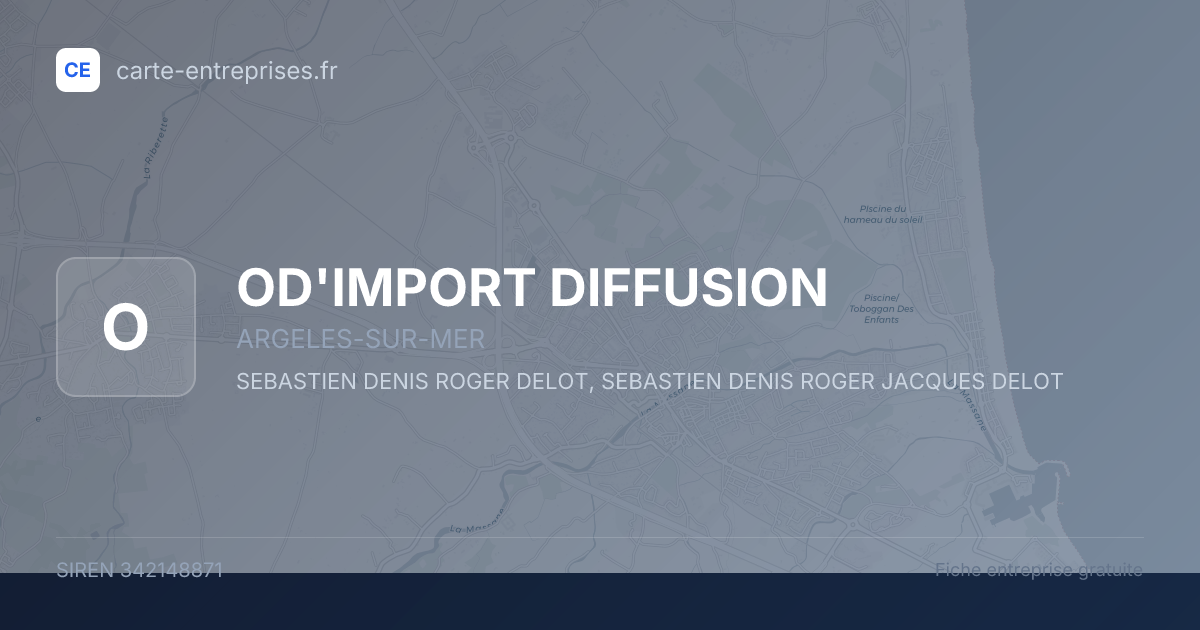 OD'IMPORT DIFFUSION — 342148871 — fiche entreprise