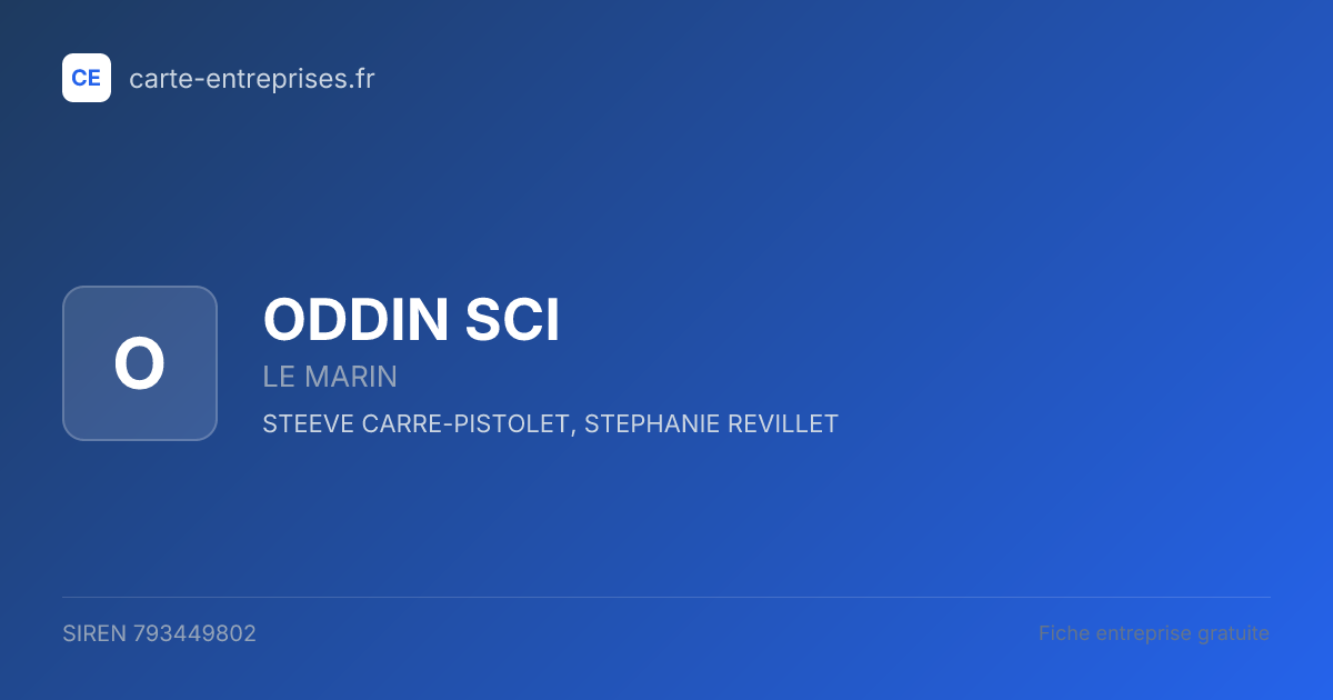 ODDIN SCI — 793449802 — fiche entreprise