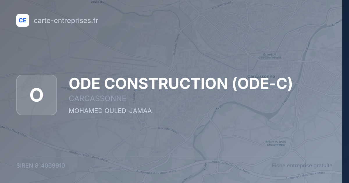 ODE CONSTRUCTION (ODE-C) — 814069910 — fiche entreprise