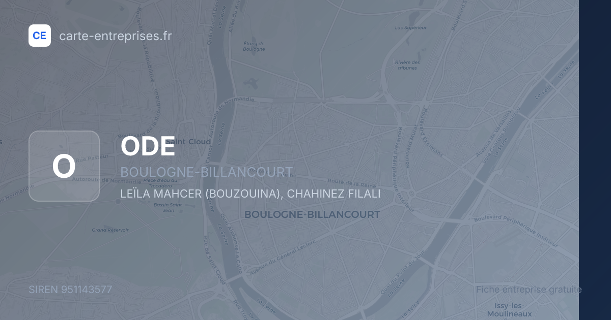 ODE — 951143577 — fiche entreprise