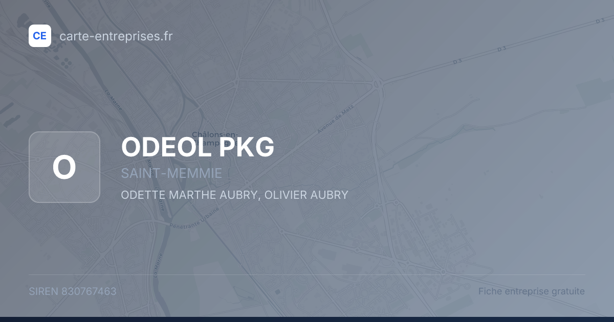 ODEOL PKG — 830767463 — fiche entreprise