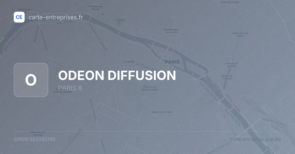 ODEON DIFFUSION — 582095196 — fiche entreprise