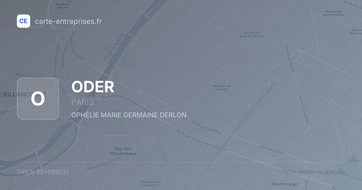 ODER — 934669821 — fiche entreprise