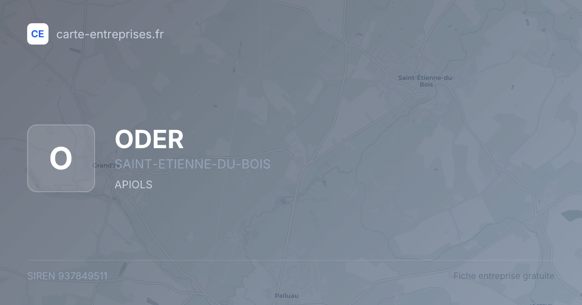 ODER — 937849511 — fiche entreprise