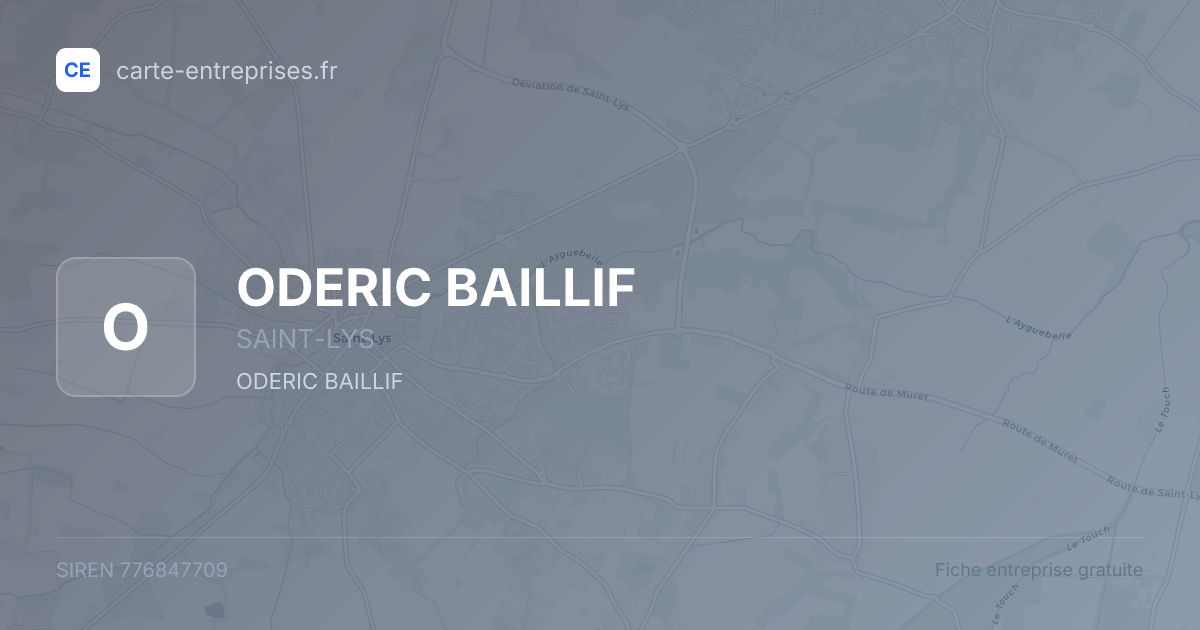 ODERIC BAILLIF — 776847709 — fiche entreprise