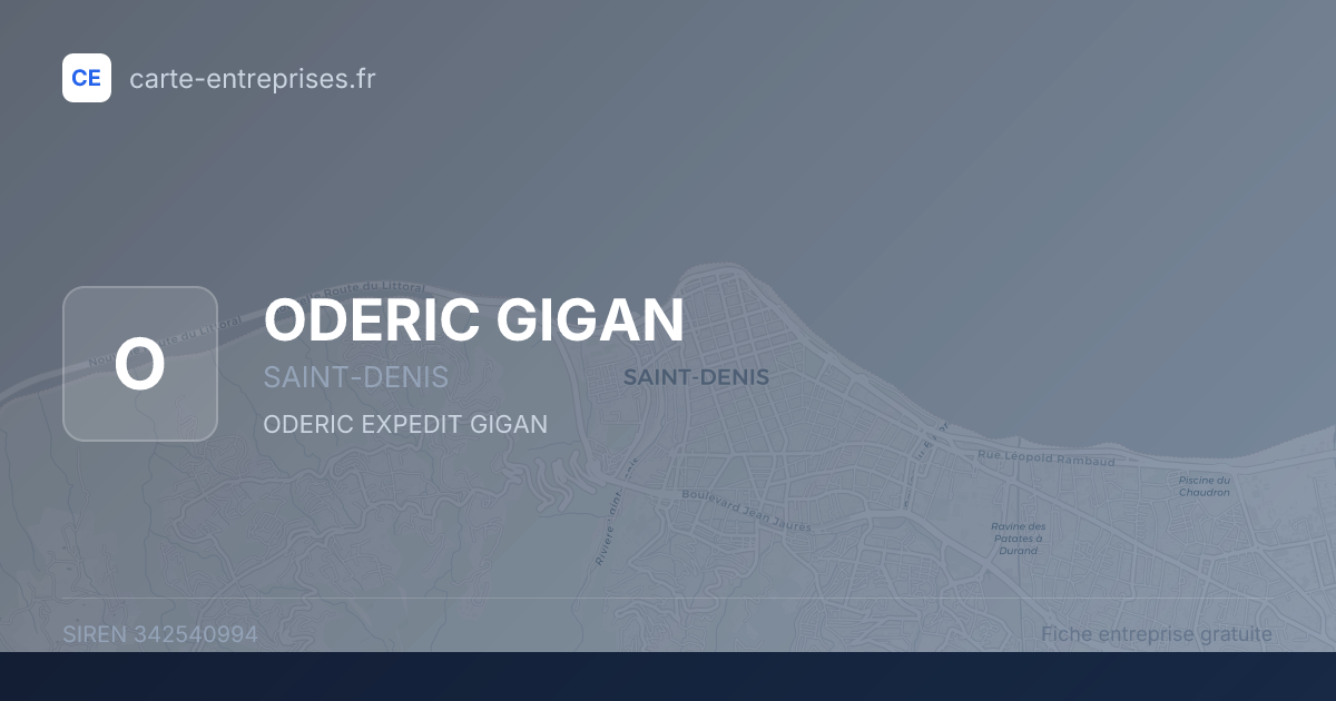 ODERIC GIGAN — 342540994 — fiche entreprise
