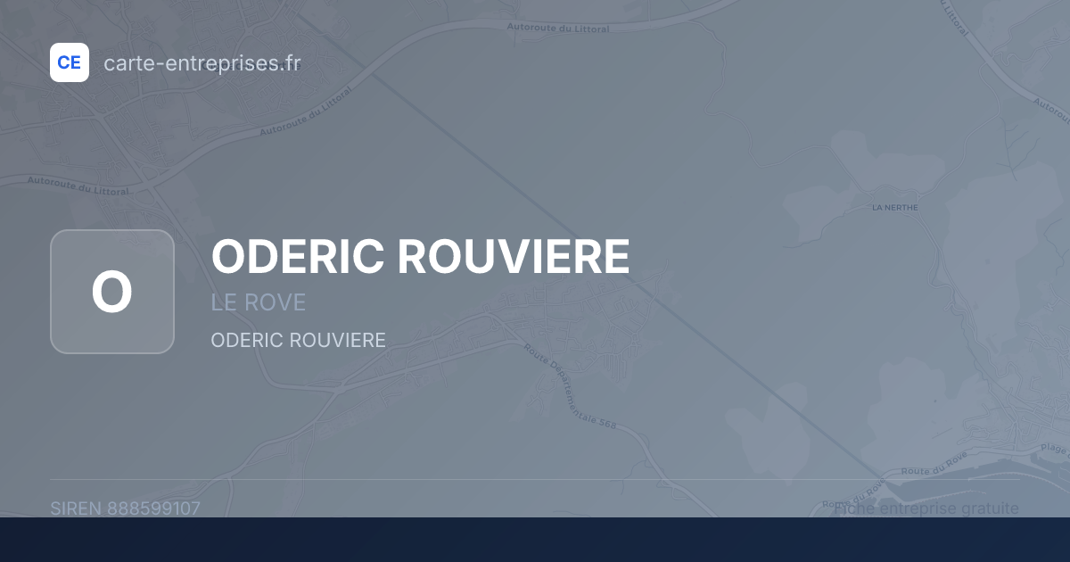 ODERIC ROUVIERE — 888599107 — fiche entreprise