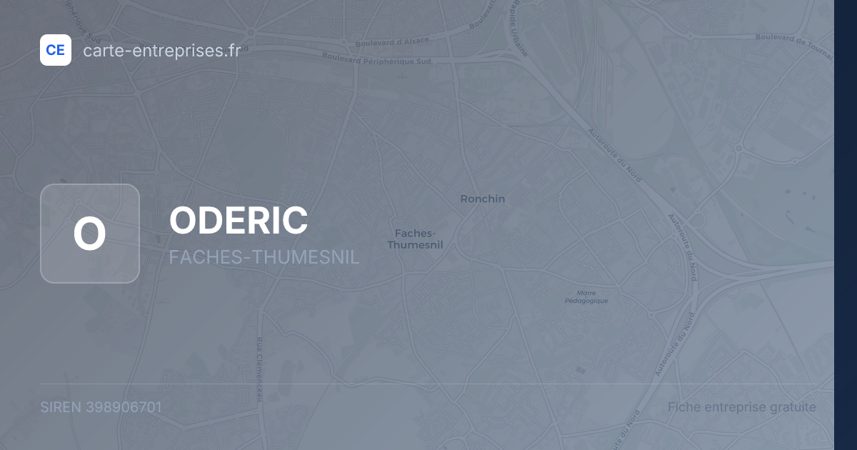 ODERIC — 398906701 — fiche entreprise