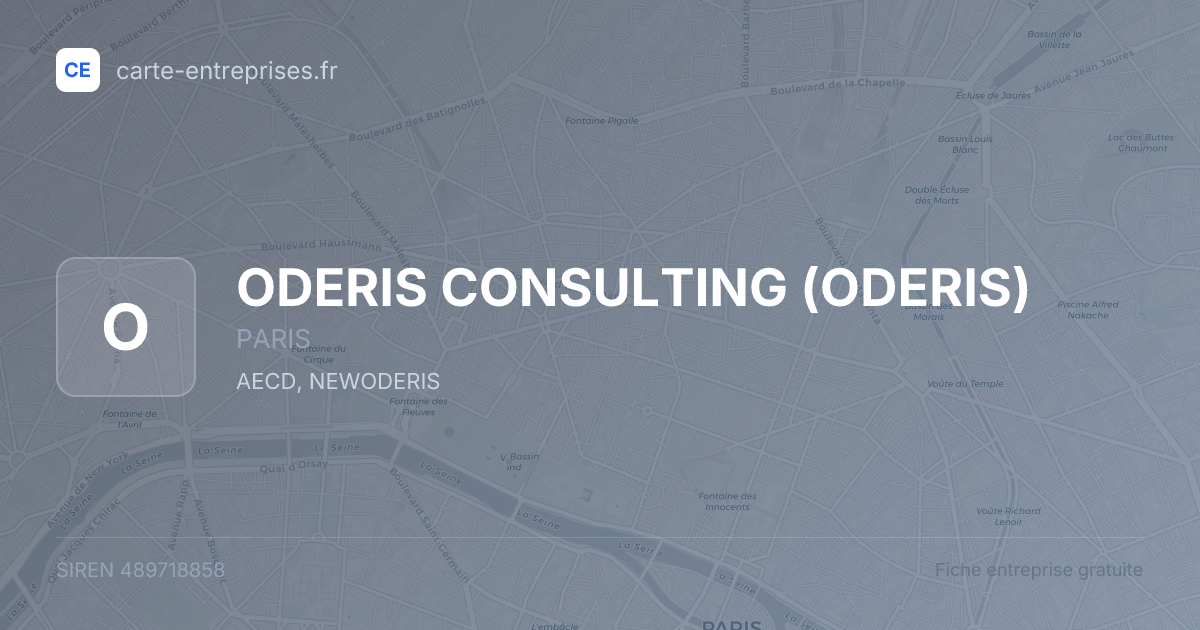 ODERIS CONSULTING (ODERIS) — 489718858 — fiche entreprise