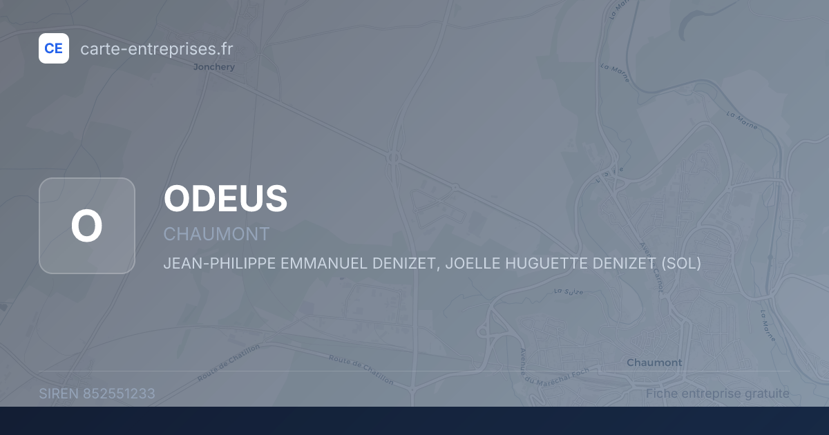 ODEUS — 852551233 — fiche entreprise