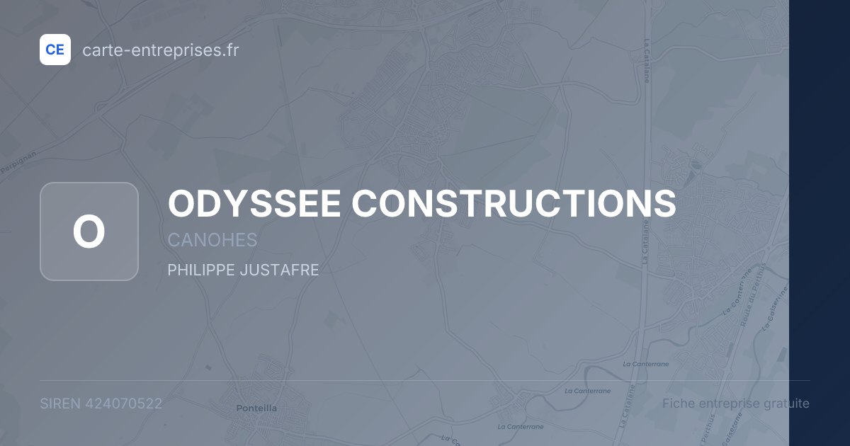 ODYSSEE CONSTRUCTIONS — 424070522 — fiche entreprise