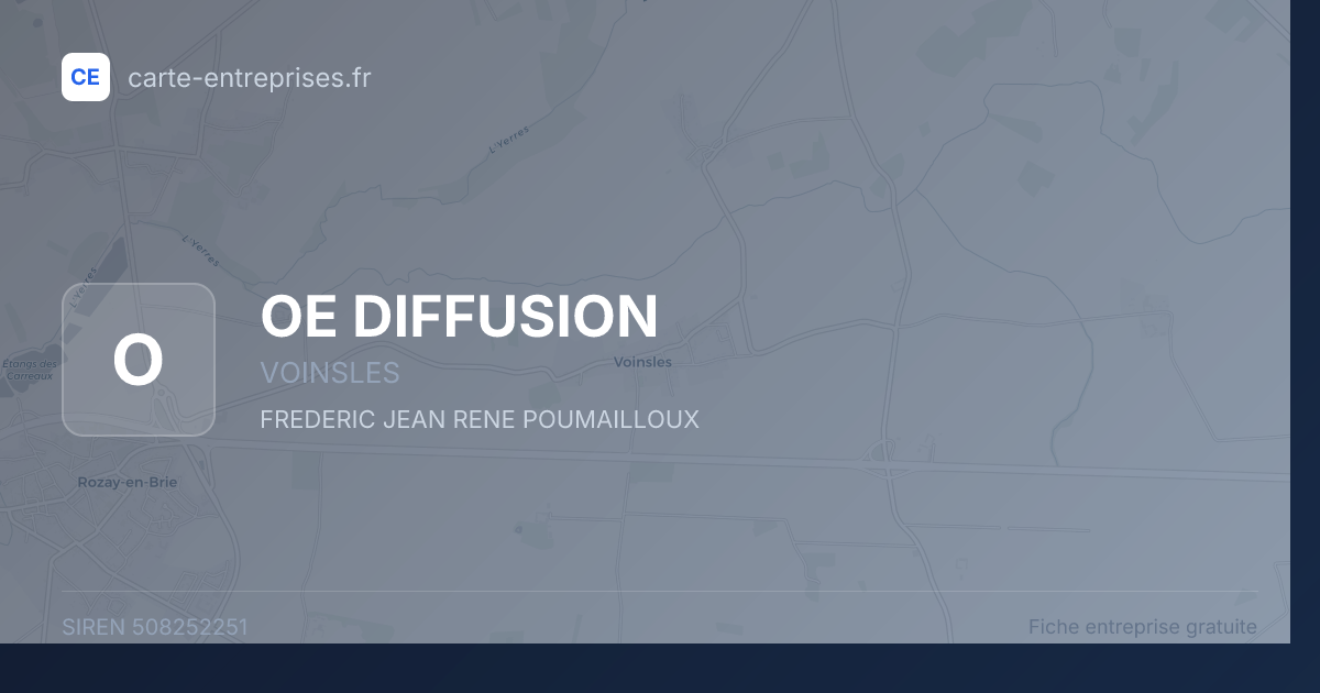 OE DIFFUSION — 508252251 — fiche entreprise