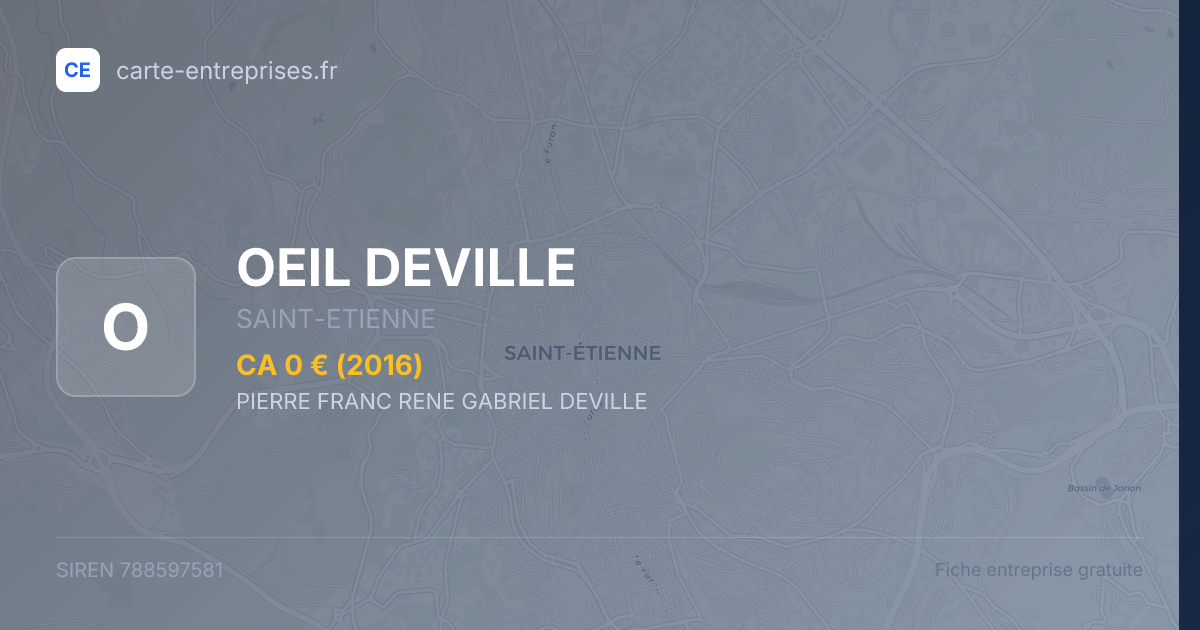 OEIL DEVILLE — 788597581 — fiche entreprise