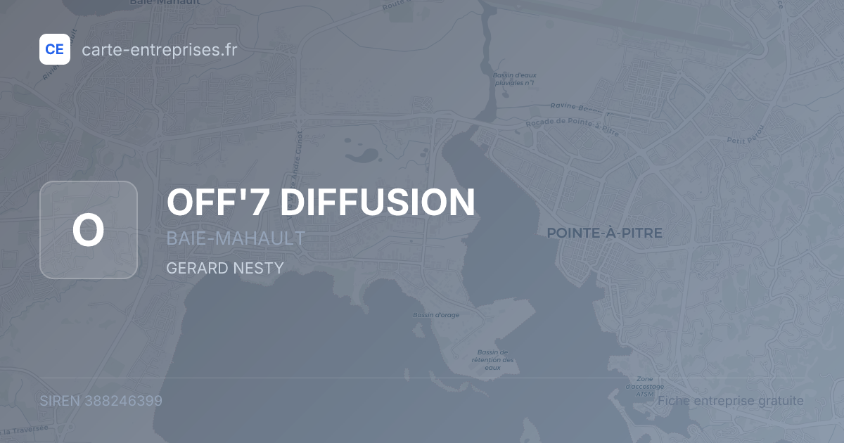 OFF'7 DIFFUSION — 388246399 — fiche entreprise