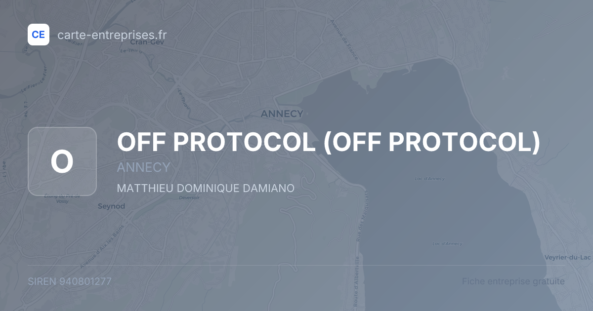OFF PROTOCOL — 940801277 — fiche entreprise