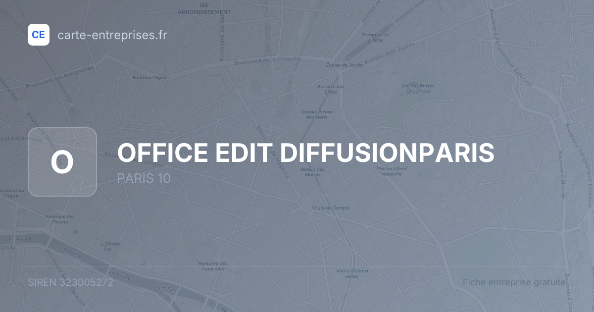 OFFICE EDIT DIFFUSIONPARIS — 323005272 — fiche entreprise