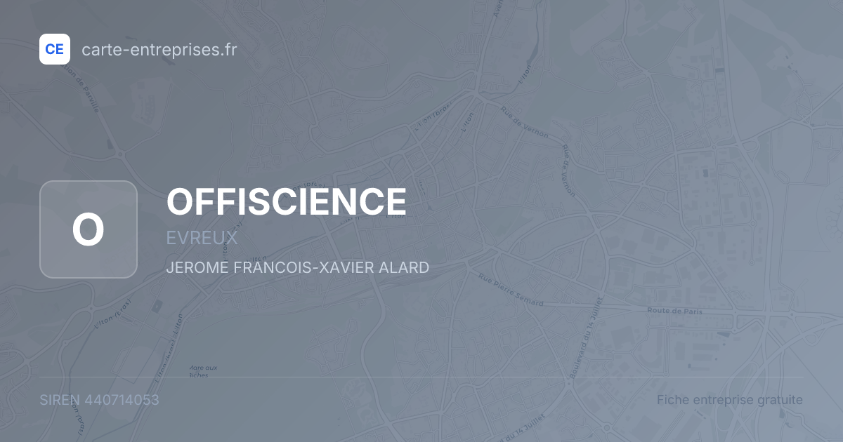 OFFISCIENCE — 440714053 — fiche entreprise