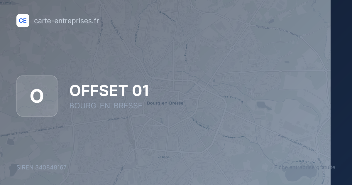 OFFSET 01 — 340848167 — fiche entreprise