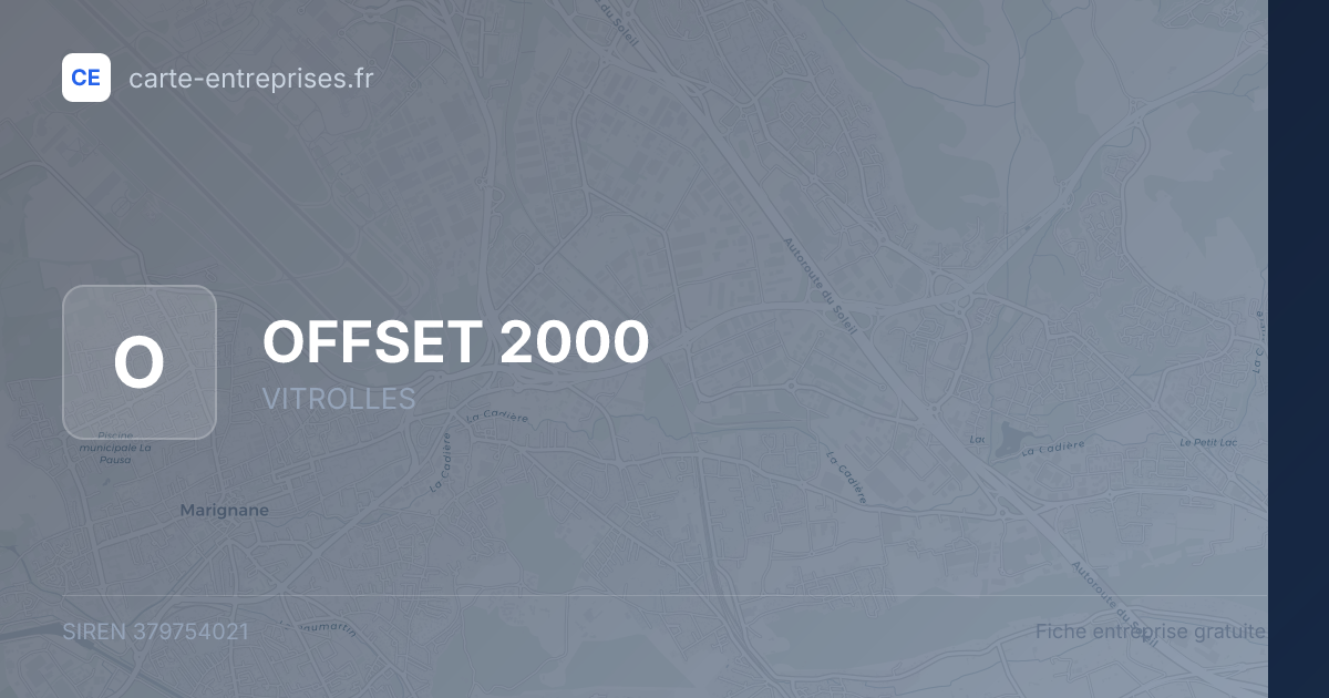 OFFSET 2000 — 379754021 — fiche entreprise