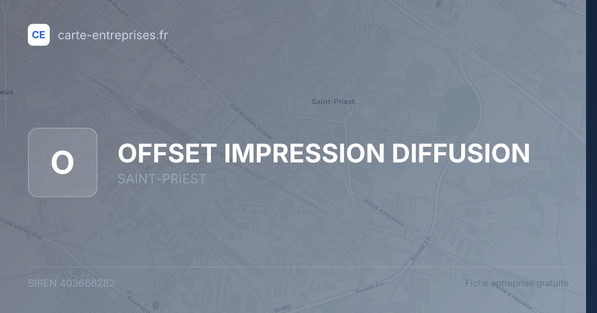 OFFSET IMPRESSION DIFFUSION — 403666282 — fiche entreprise