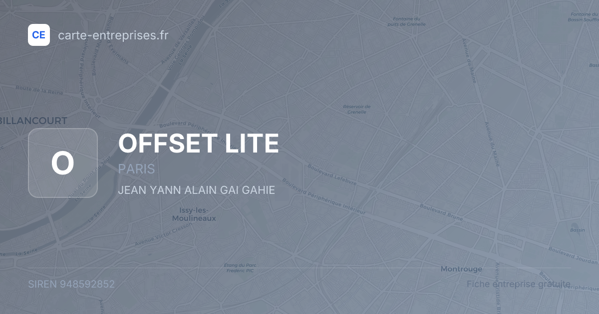 OFFSET LITE — 948592852 — fiche entreprise