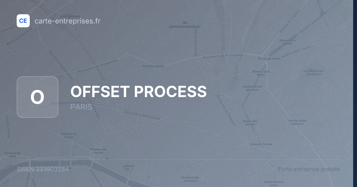 OFFSET PROCESS — 333903284 — fiche entreprise
