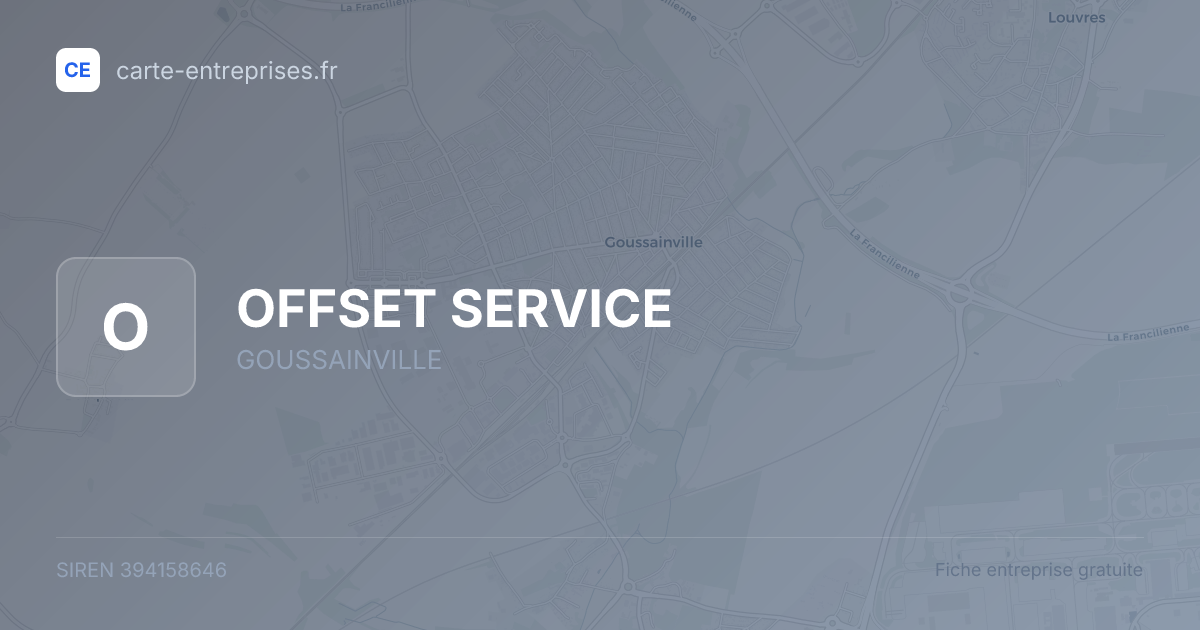 OFFSET SERVICE — 394158646 — fiche entreprise