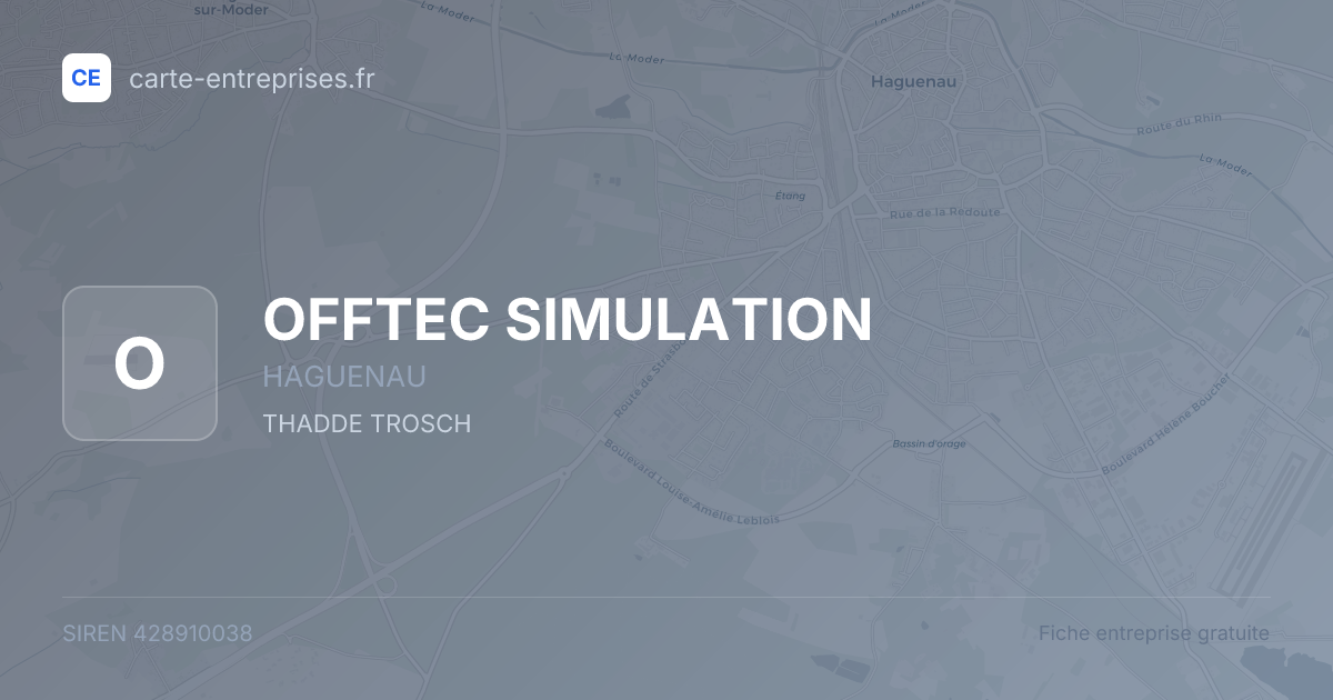 OFFTEC SIMULATION — 428910038 — fiche entreprise