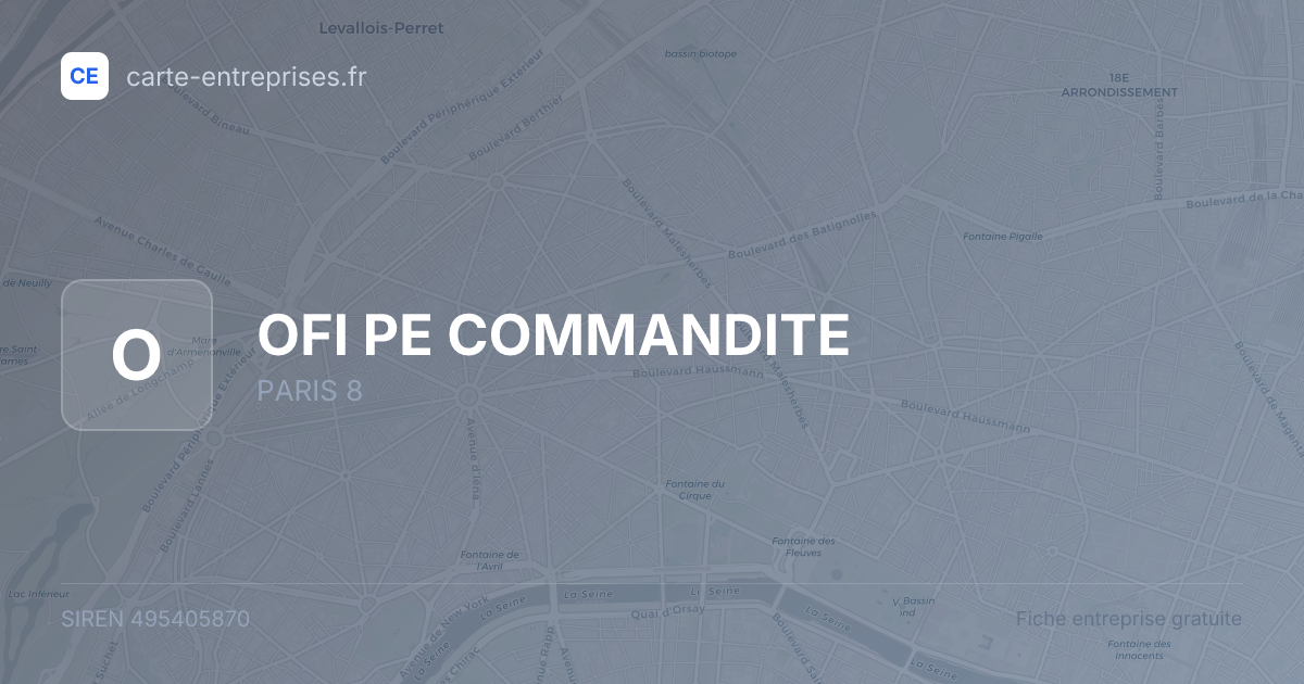 OFI PE COMMANDITE — 495405870 — fiche entreprise