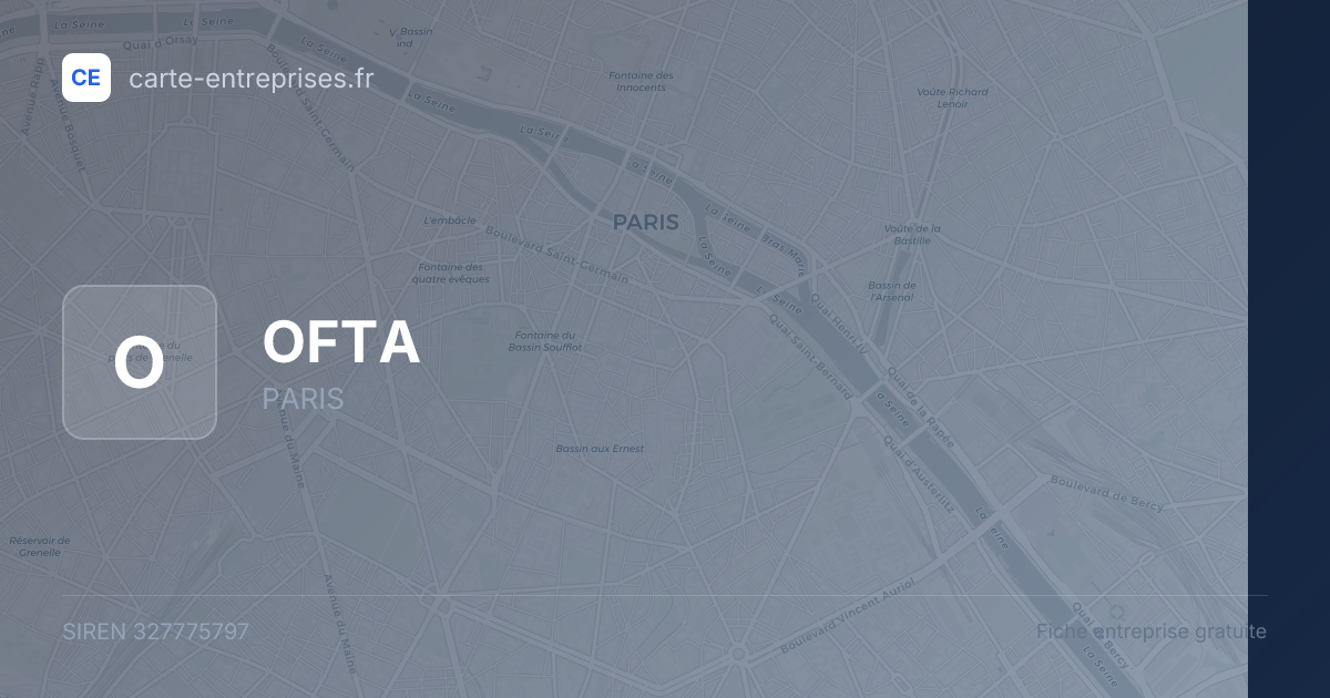 OFTA — 327775797 — fiche entreprise