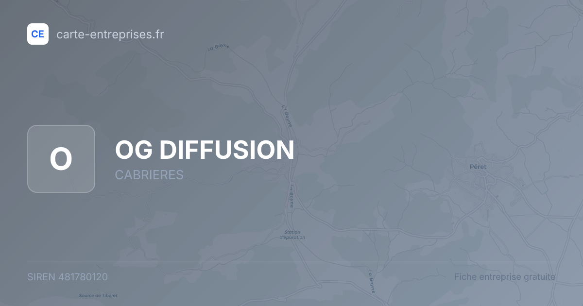 OG DIFFUSION — 481780120 — fiche entreprise