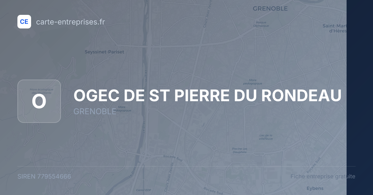 OGEC DE ST PIERRE DU RONDEAU — 779554666 — fiche entreprise