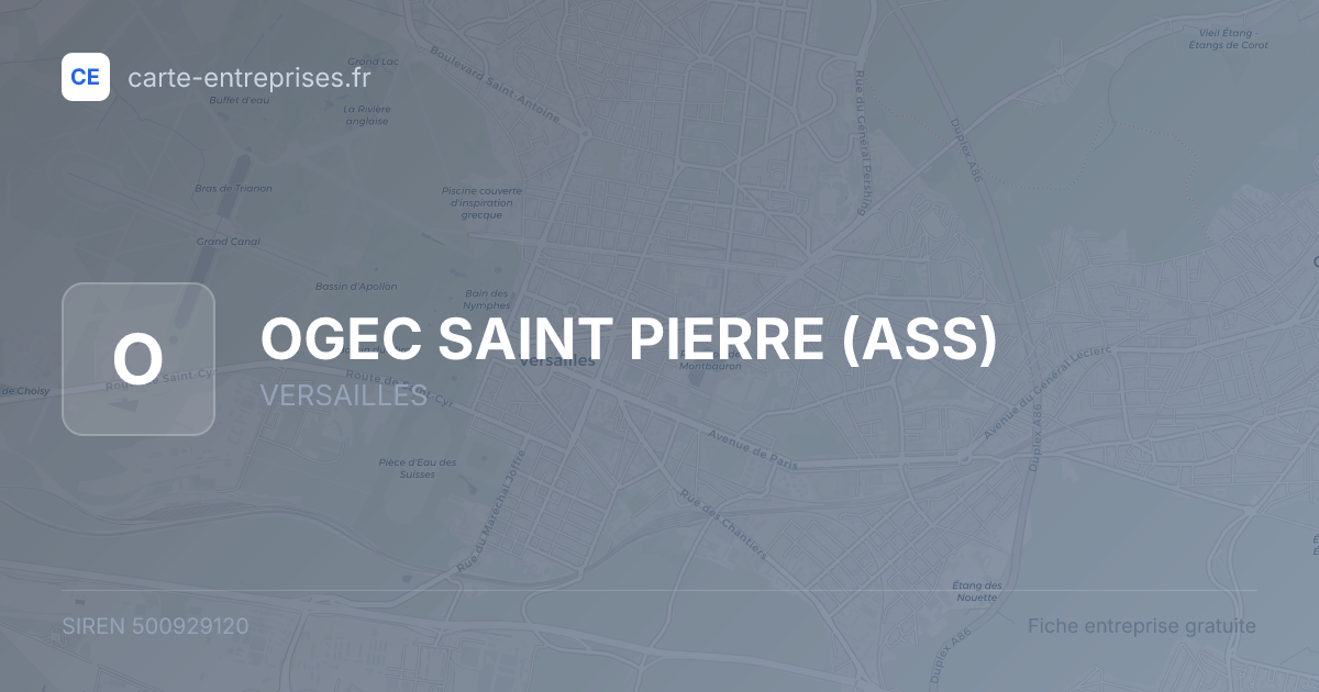 OGEC SAINT PIERRE (ASS) — 500929120 — fiche entreprise