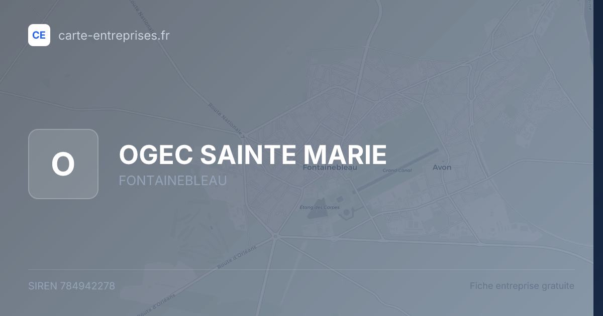 OGEC SAINTE MARIE — 784942278 — fiche entreprise