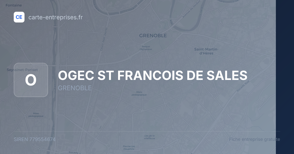 OGEC ST FRANCOIS DE SALES — 779554674 — fiche entreprise