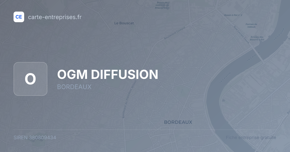 OGM DIFFUSION — 380809434 — fiche entreprise