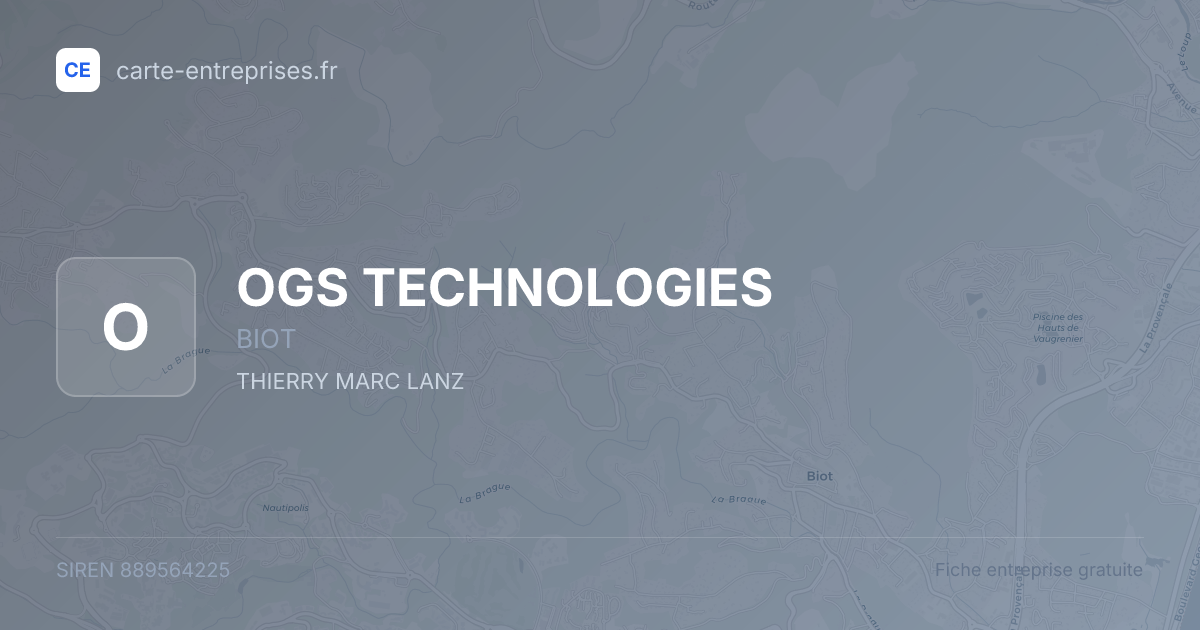 OGS TECHNOLOGIES — 889564225 — fiche entreprise