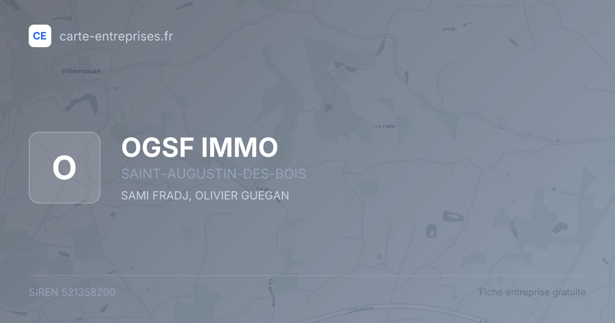 OGSF IMMO — 521358200 — fiche entreprise