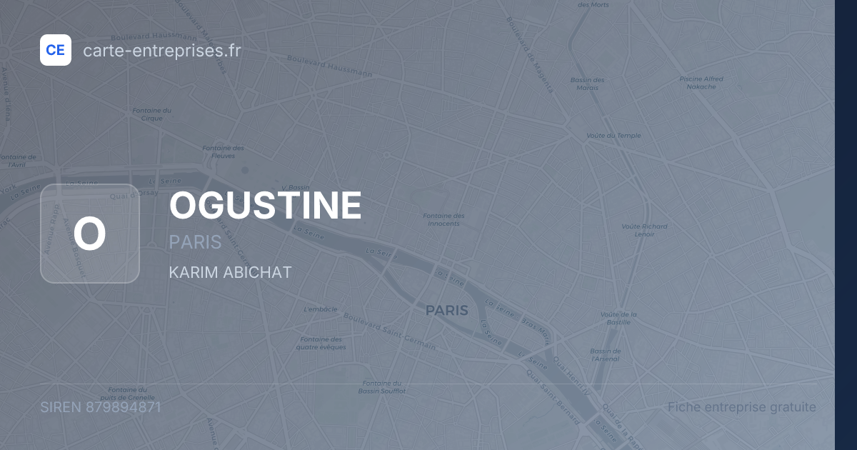 OGUSTINE — 879894871 — fiche entreprise